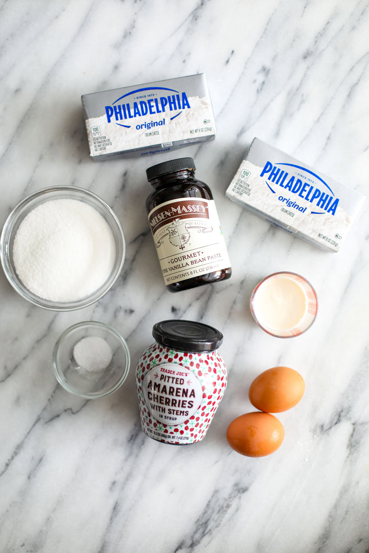 Cheesecake ingredients.