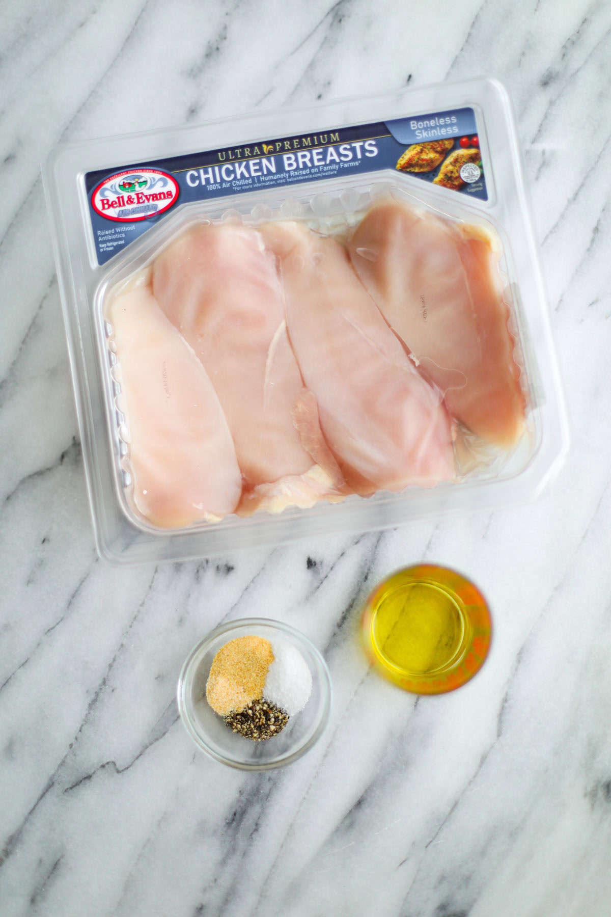 Ingredients to make the chicken.