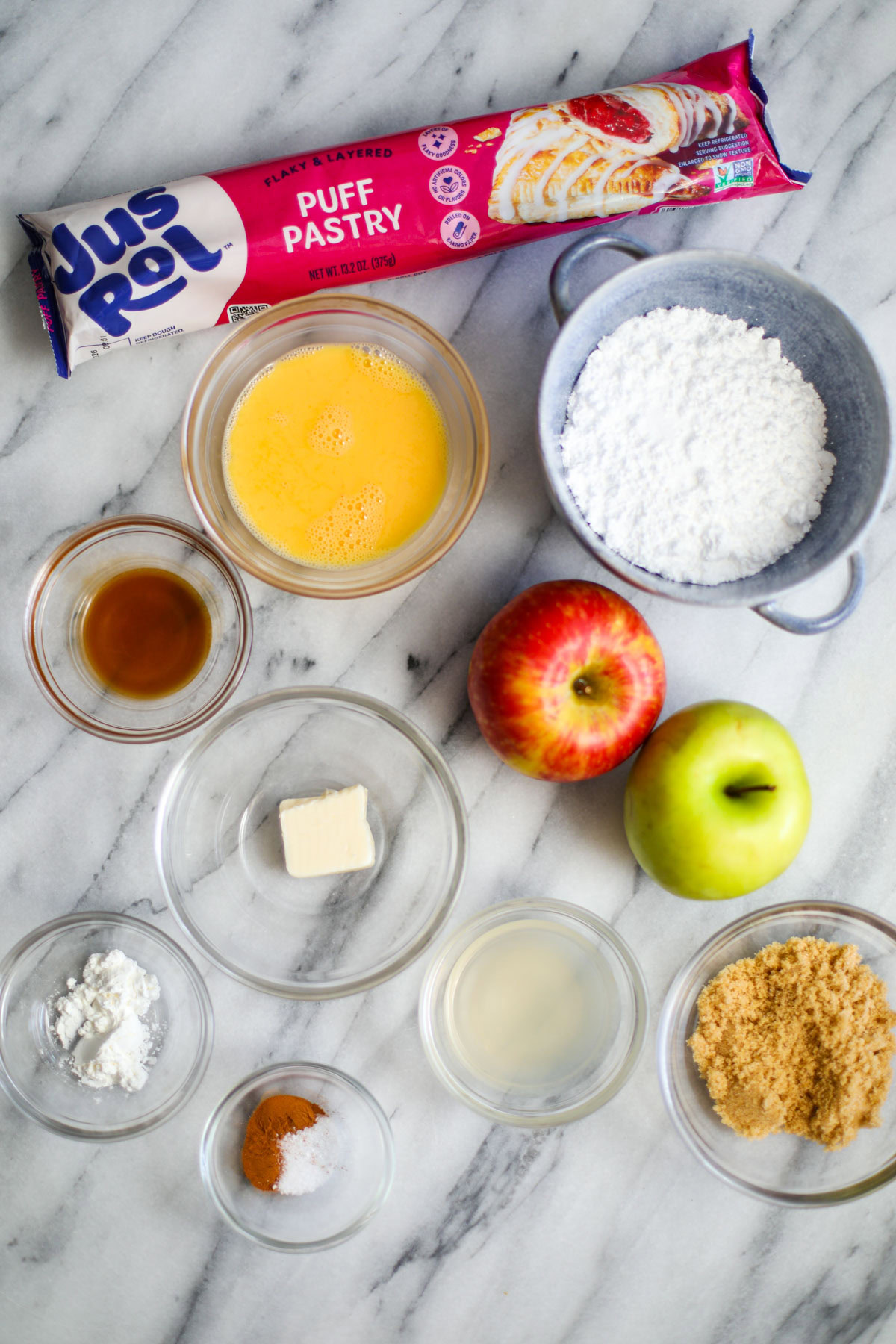 Ingredients laid out on the counter.