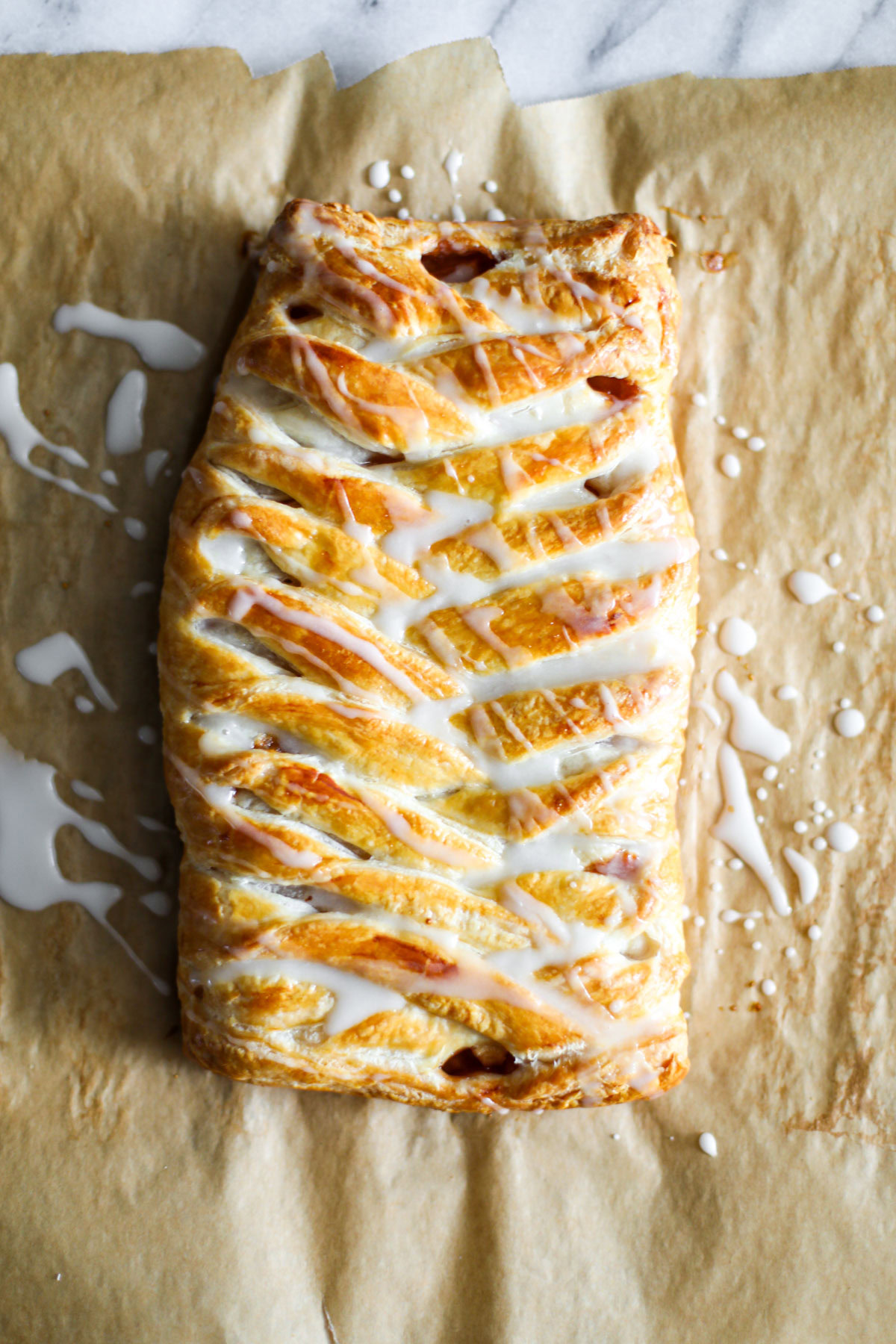 Apple danish freshly frosted.