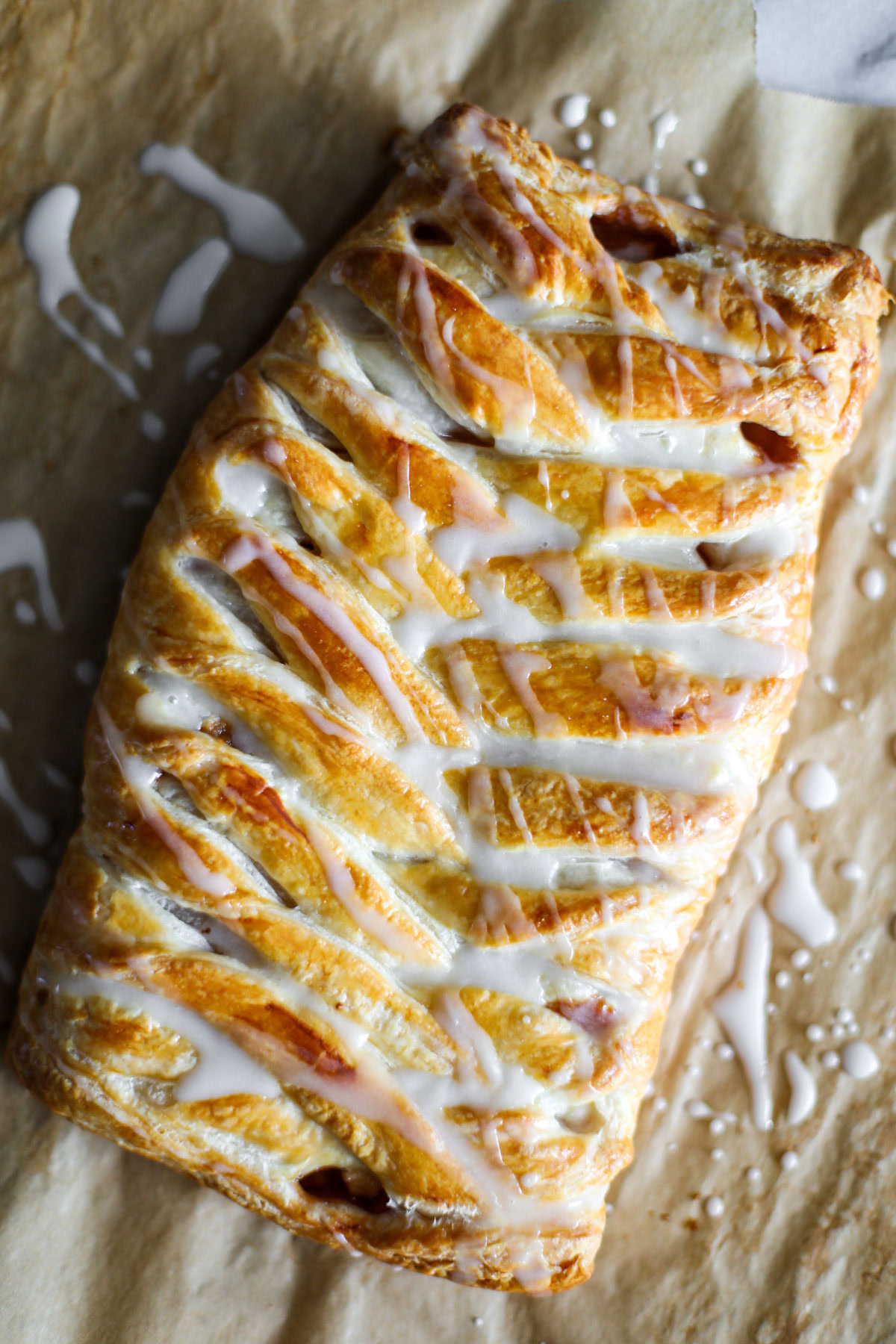Up close of the danish.