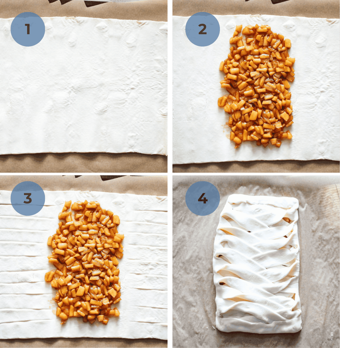 How to make apple danish steps.