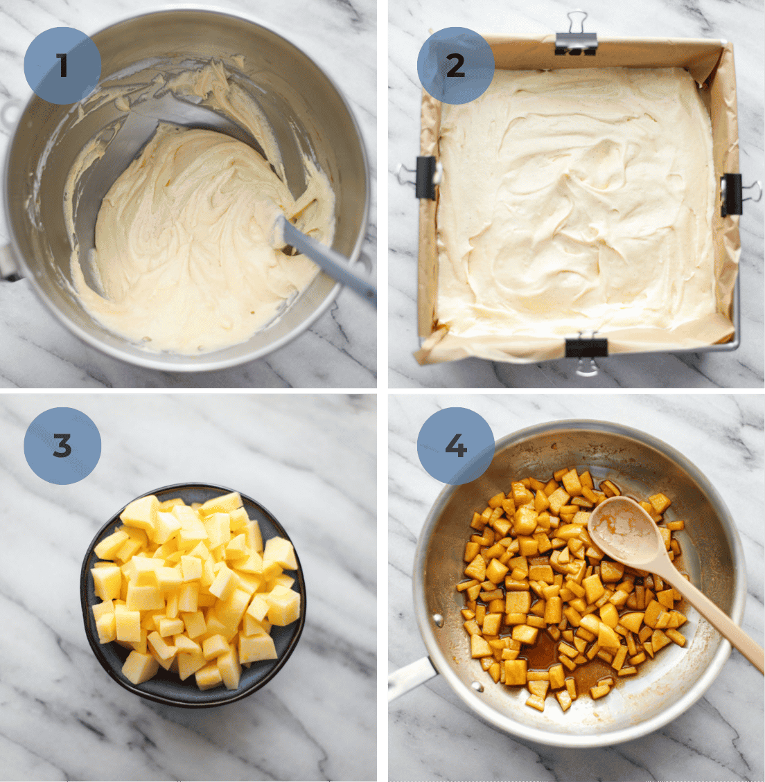 How to make caramel apple butter cake instruction step by step photos.