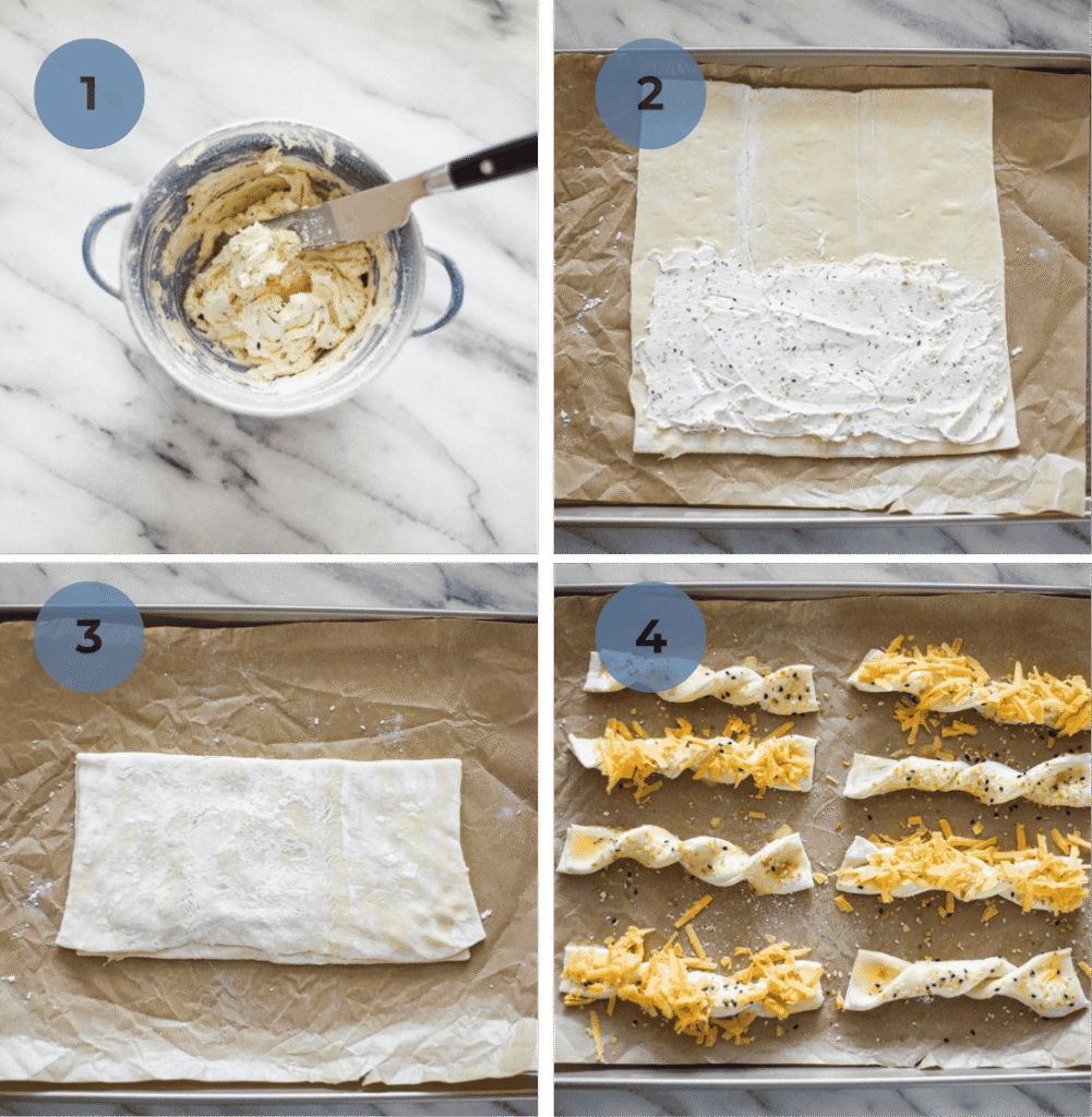 How to make the puff pastry twists. 